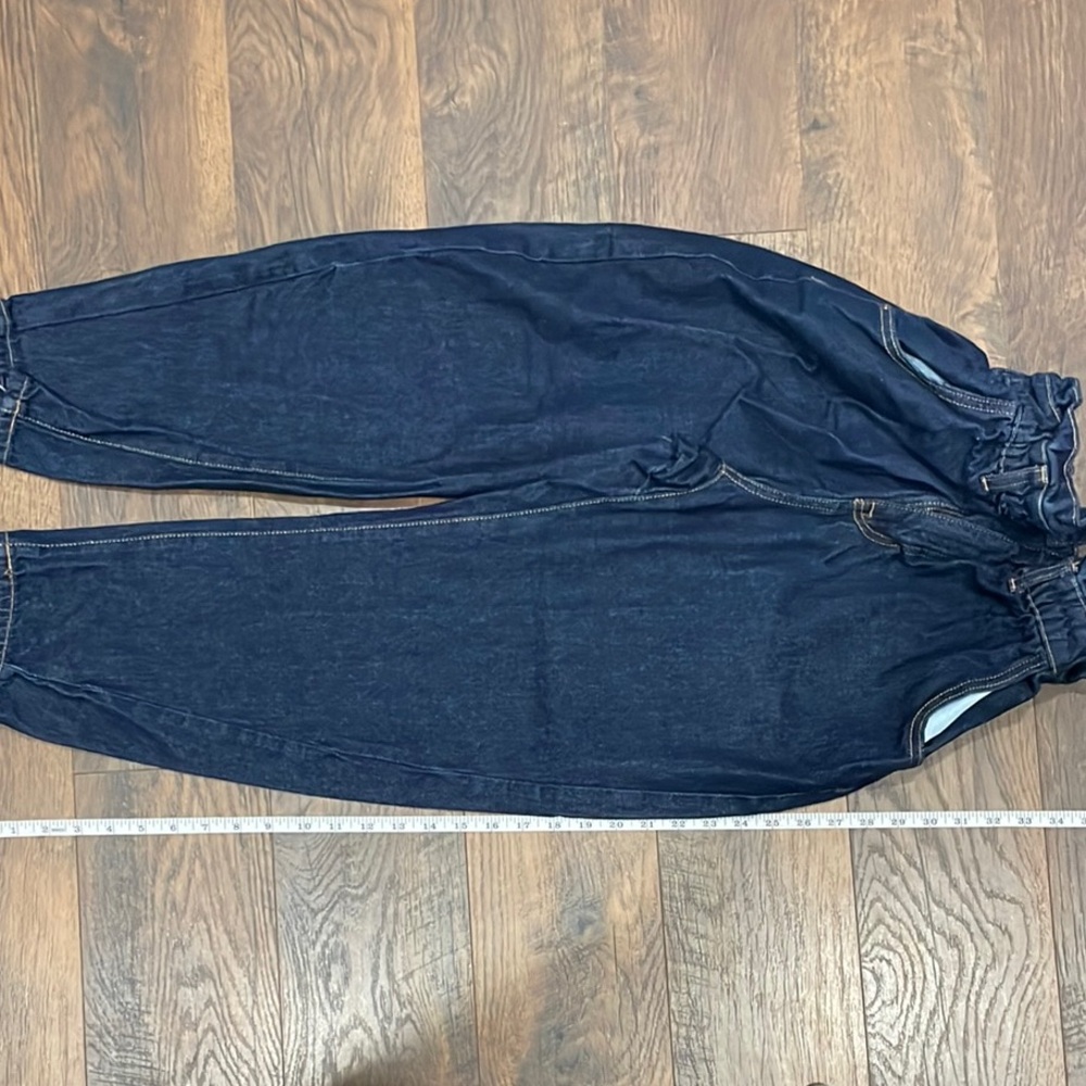 Dark Blue Denim Jogger Pants